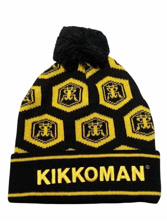 MAD Engine Accessories - Beanie Kikkoman w/ Pom Black & Yellow Soy Sauce